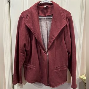 Dressbarn Dress Barn Maroon Burgundy Jacket Blazer Sz 1x